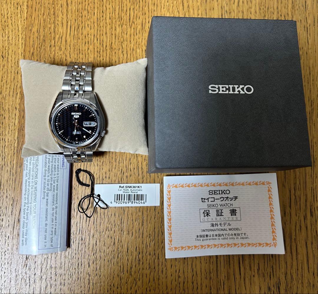 SEIKO5 セイコー5 裏スケ （SNK361K1）海外モデル