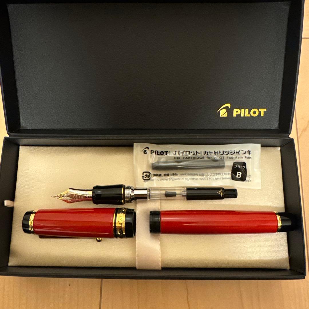 【極美品】試し書きのみ　カスタムURUSHI　B字　パイロット　PILOT 朱漆