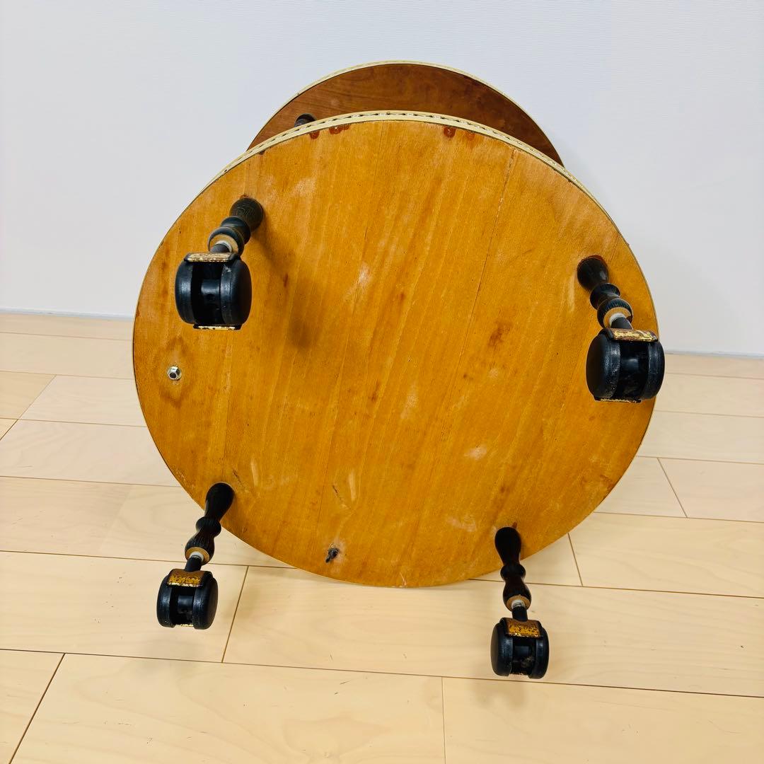 イタリア製 ティーワゴン 象嵌細工 アンティークワゴン キッチンワゴン