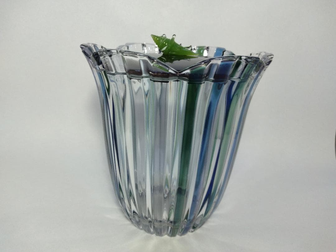 義山　水指　麦藁手　潮騒　ギヤマン　むぎわらで　しおさい　ガラス