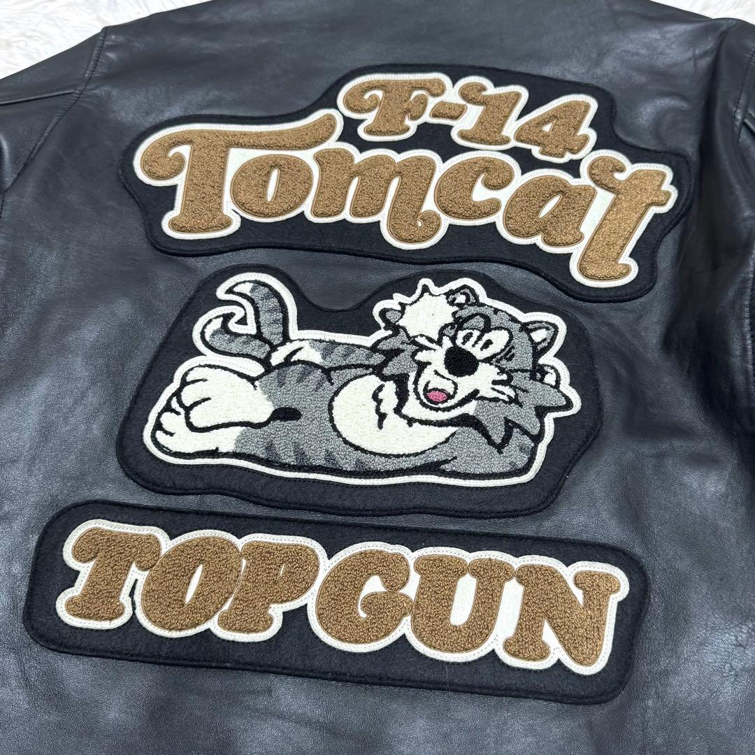 AVIREX アヴィレックス レザー ジャケット トムキャット 革ジャン 黒 L