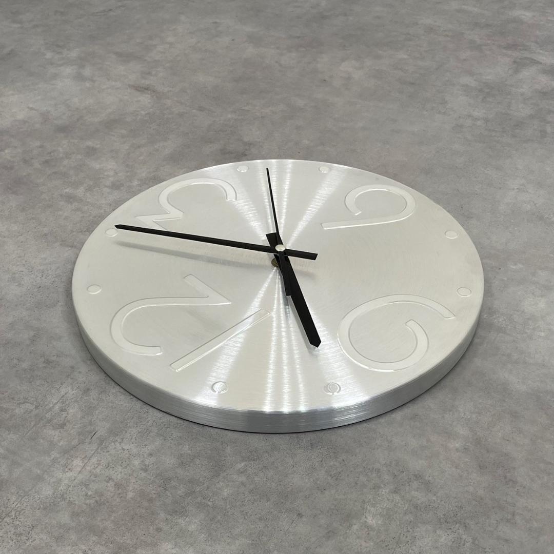 80's ウォールクロック アルミ製 壁掛け時計 ヴィンテージ ビンテージ