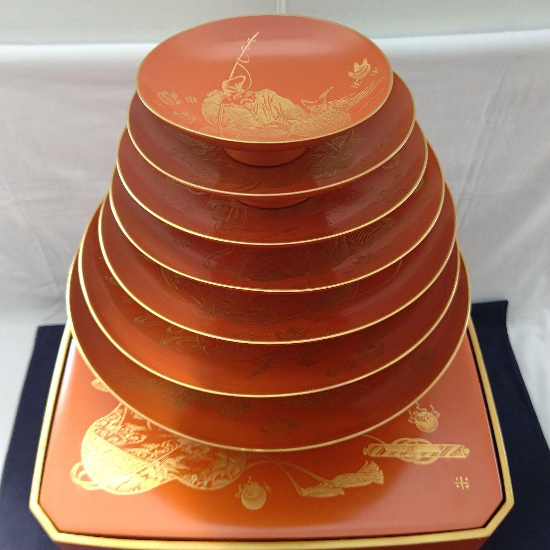 輪島塗 酒器セット(特大) 七種 七福神 坂久漆器製造本舗