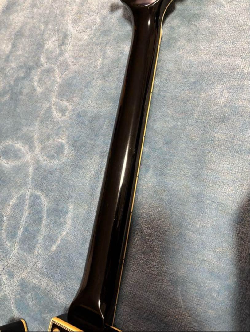 エレキギター レスポールタイプ ブラック ゴールドパーツ