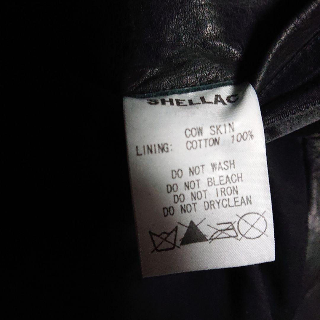 SHELLAC カウレザーライダースジャケット ラビットファー特別仕様【超美品】