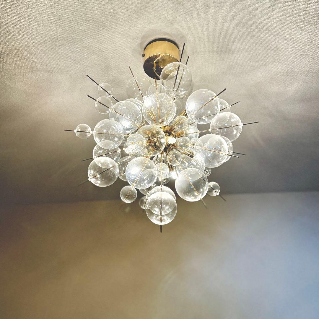 【美品】バブルシャンデリア/ゴールド/シーリング 照明/LED