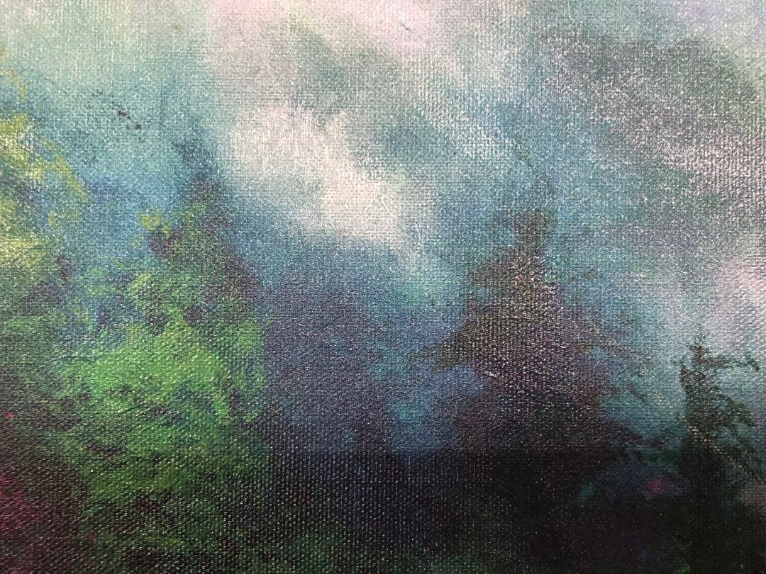 ジェームズ・コールマン James Coleman 風景画 油彩額縁 サインあり