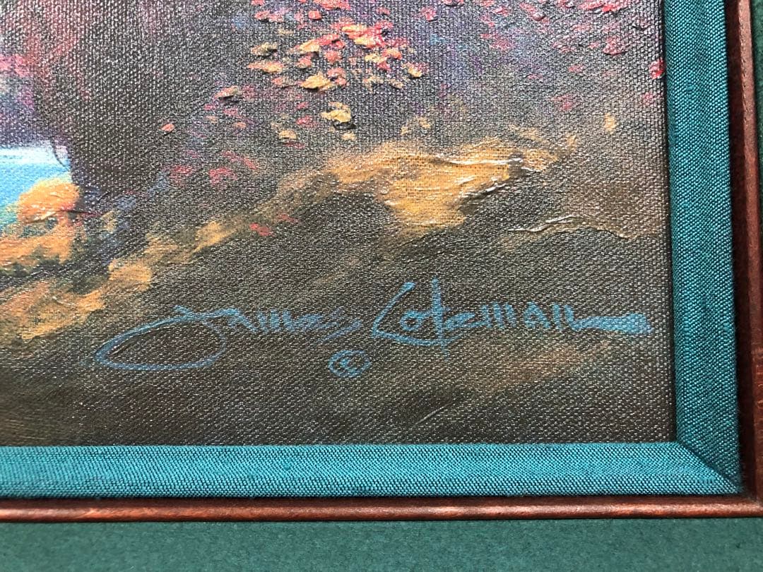 ジェームズ・コールマン James Coleman 風景画 油彩額縁 サインあり