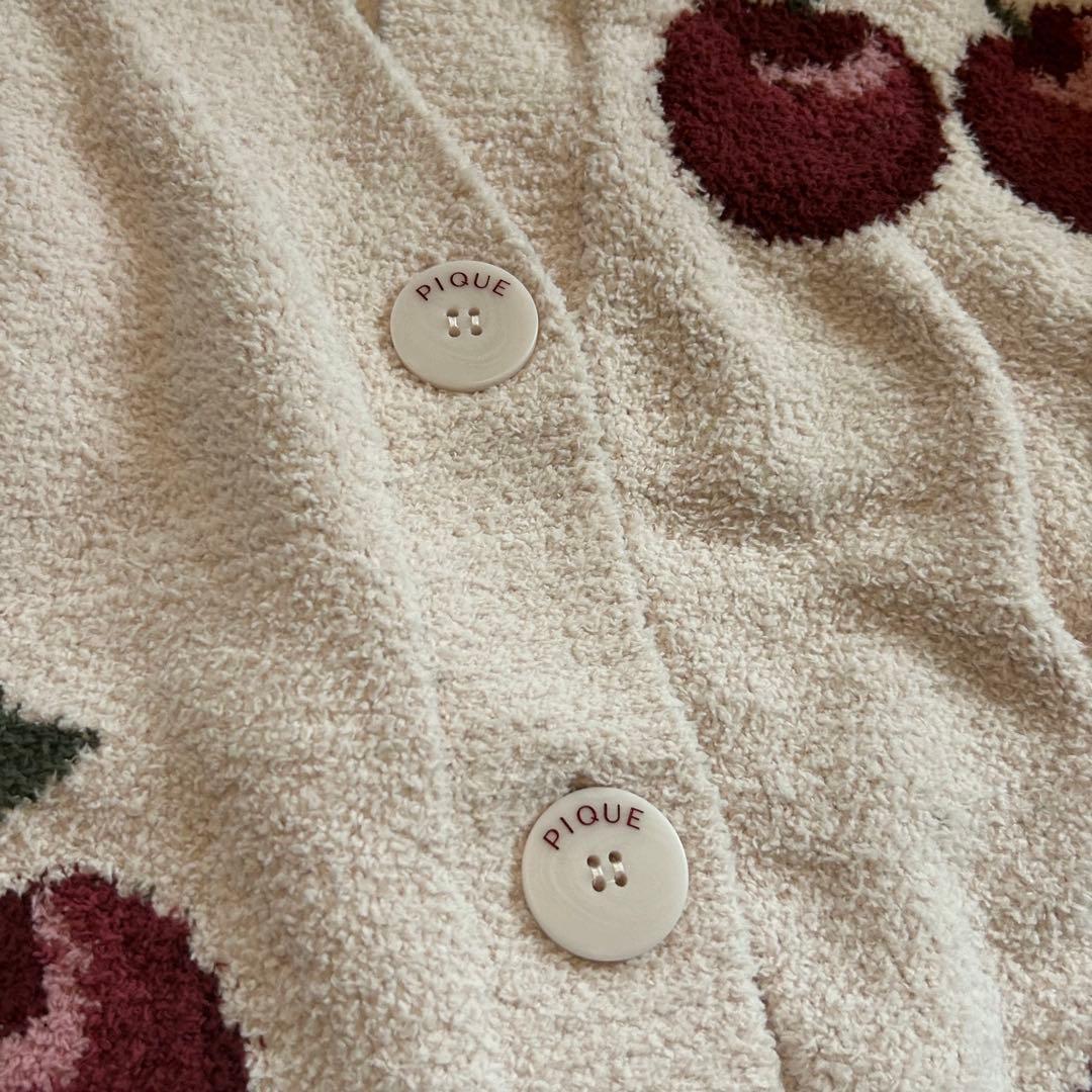 新品 gelato pique チェリージャガードカーディガン ピンク