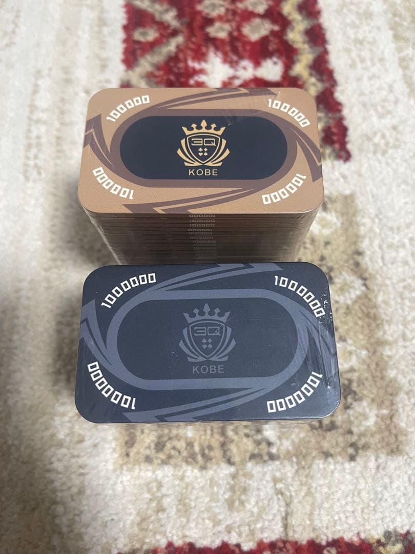 ポーカー チッププラーク高額チップ長方形 (100万20枚)