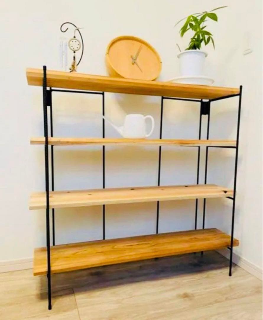 手作りアイアン家具 折り畳みラック アンティーク 西海岸インテリア 鉄脚のみ2点