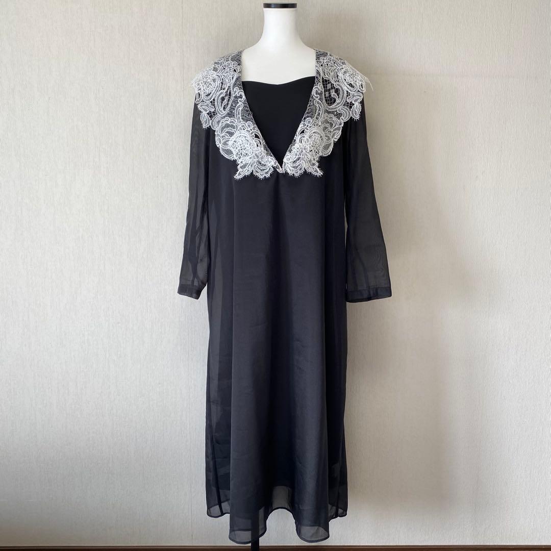 Big collar A-line dress 【et.UNiVER】