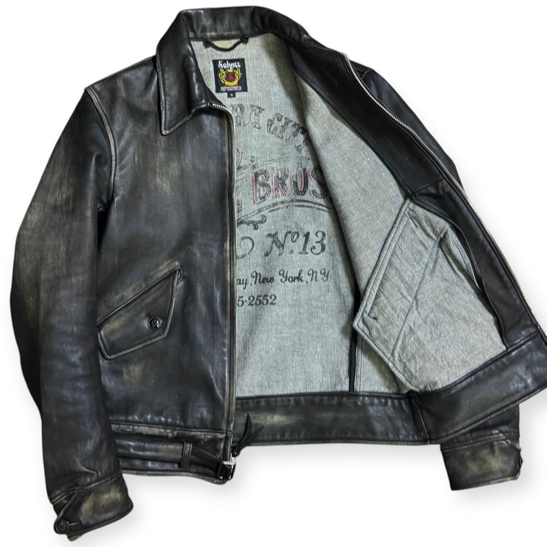 Schott CUSTOM TRUCKER JACKET ビンテージ加工 S