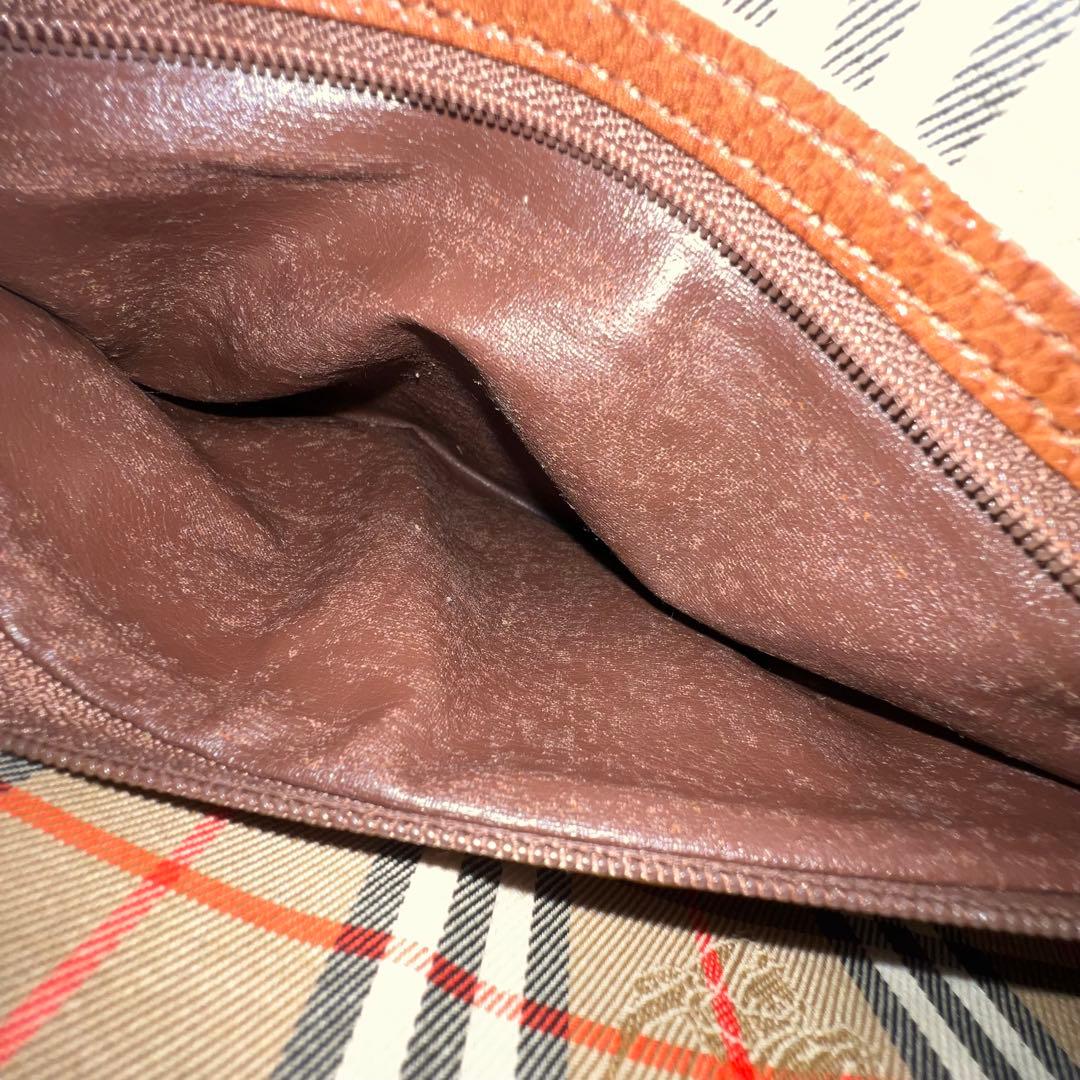 銀次郎様 Burberrys シャドーホース レザー ショルダーバッグ ブラウン