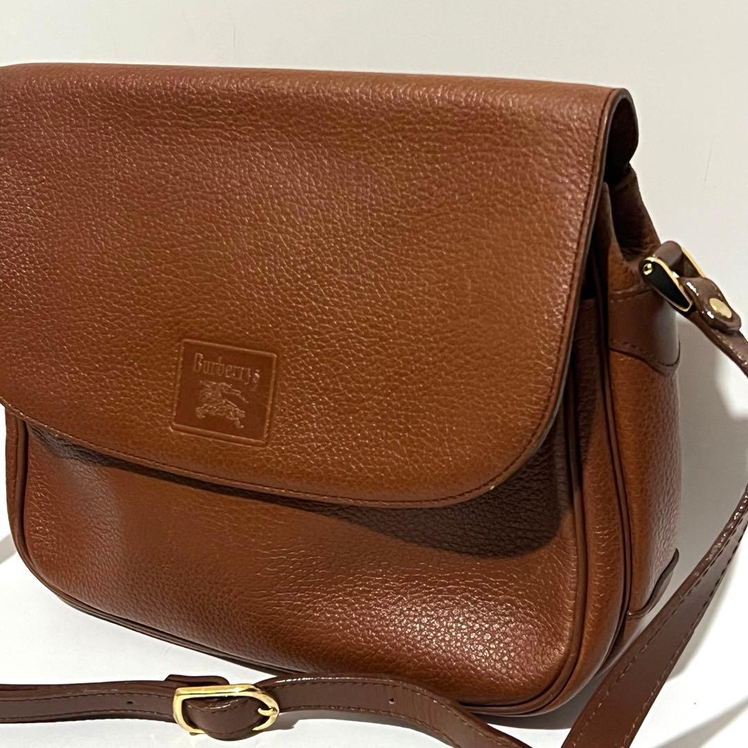 銀次郎様 Burberrys シャドーホース レザー ショルダーバッグ ブラウン
