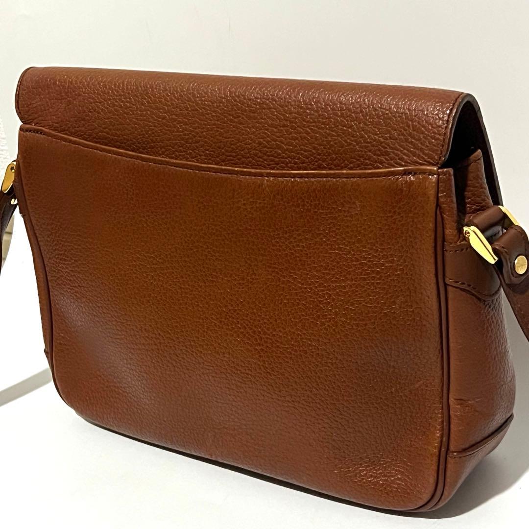 銀次郎様 Burberrys シャドーホース レザー ショルダーバッグ ブラウン