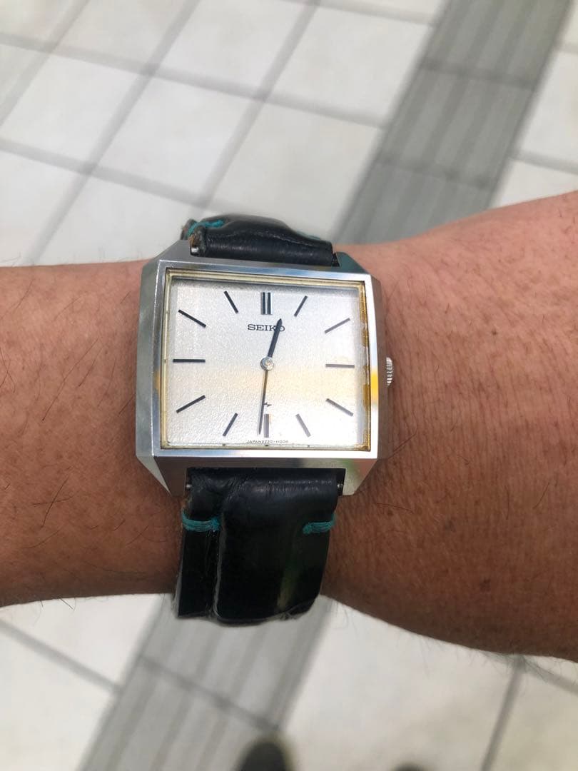 KTA様★美品稼動レア★セイコー　シャリオ　スクエア　手巻き　メンズ　腕時計