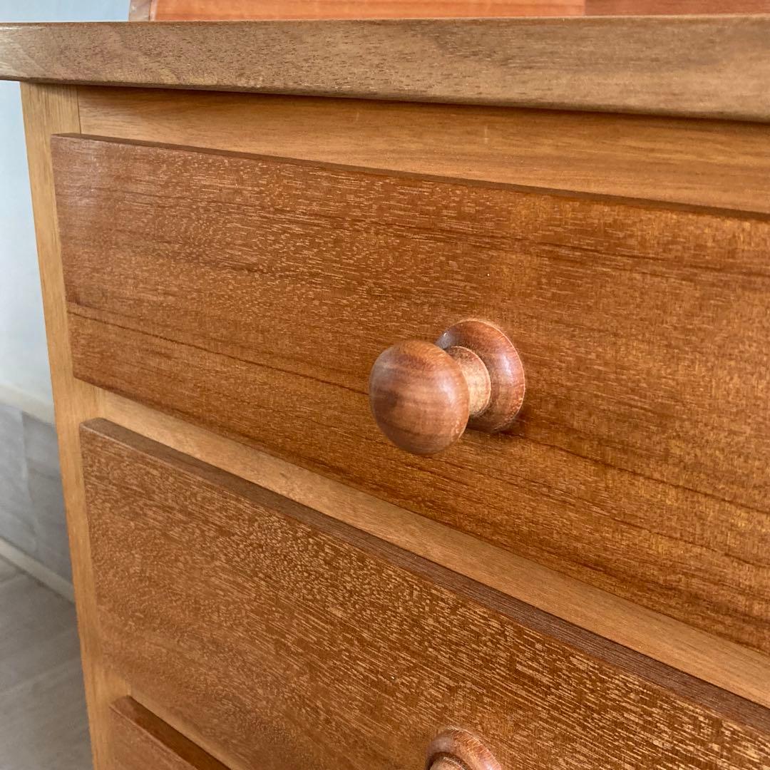 木製 レジカウンター 引き出し付き チェスト チェリー 総無垢材使用