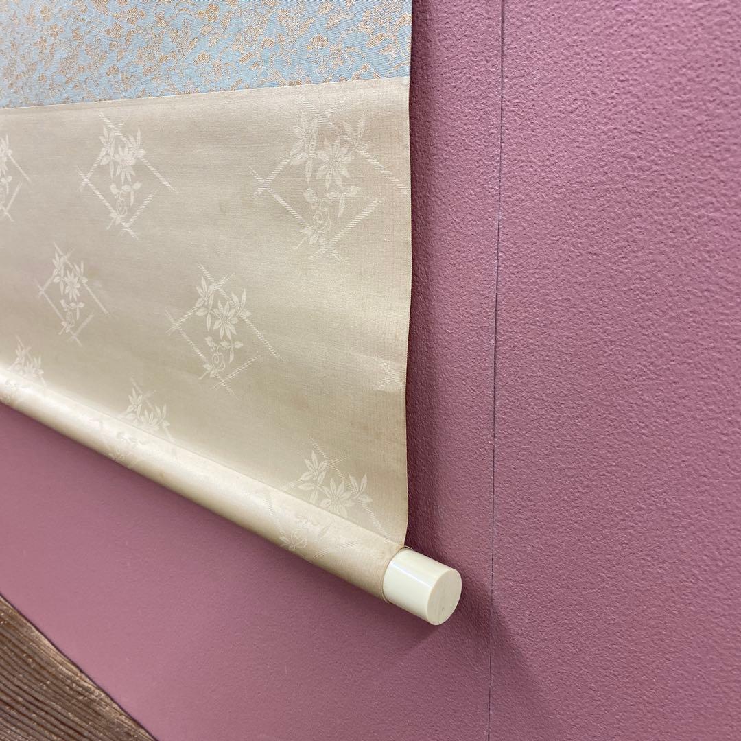 美品 掛け軸 日本画家 白鳥映雪筆「古城惜春」 桜 縁起物 美人画 おもてなし