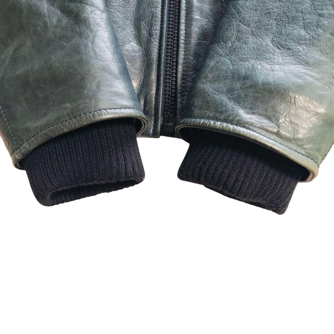 【希少カラー✨】AVIREX アヴィレックス レザージャケット グリーン牛革