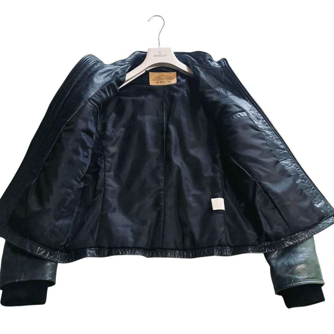 【希少カラー✨】AVIREX アヴィレックス レザージャケット グリーン牛革