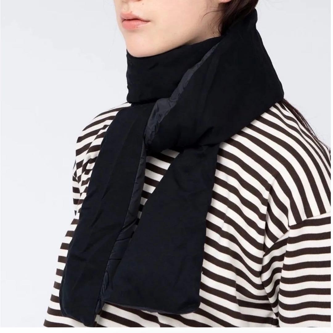 新品 ナナミカ ネイビー 光電子ダウンマフラー ユニセックス