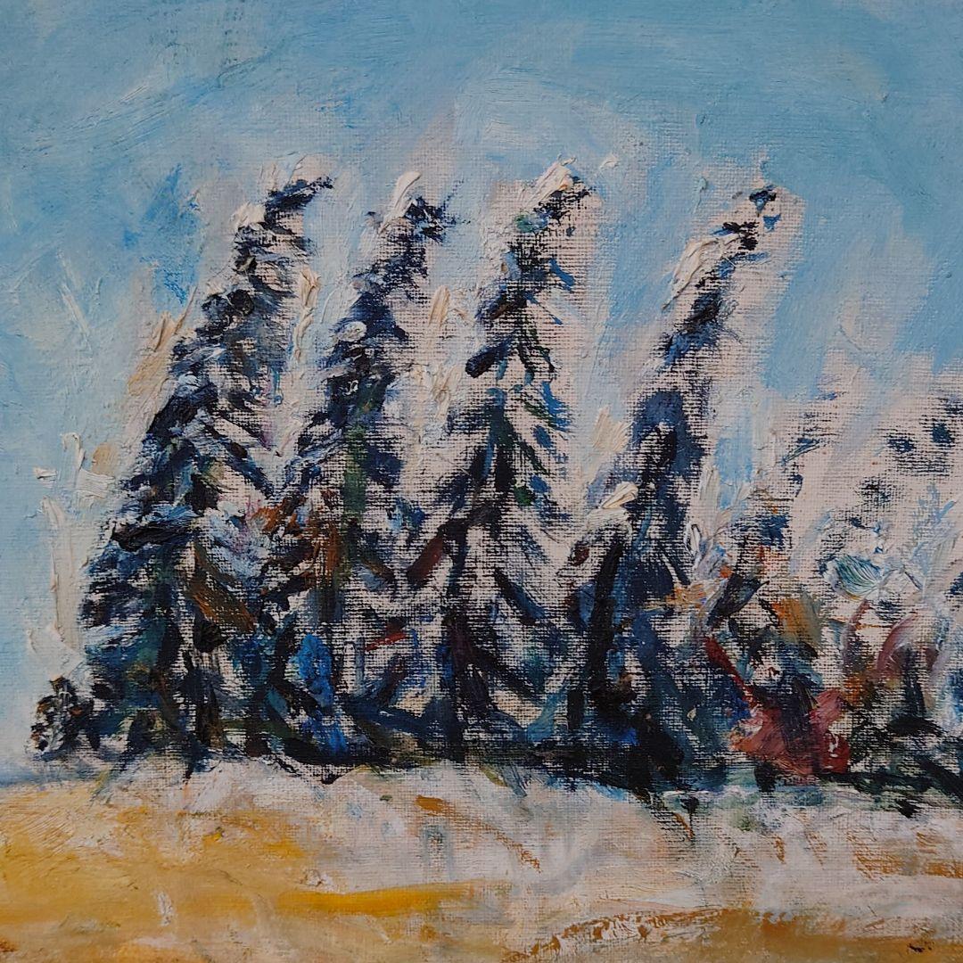 菅村武次郎作《丘陵秋景》