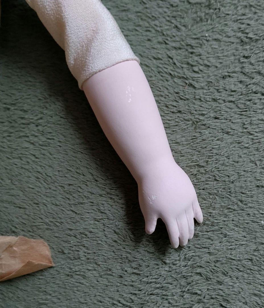 芳龍斎 上手　市松人形 昭和16年～20年 腕布交換済み 梨地 人形