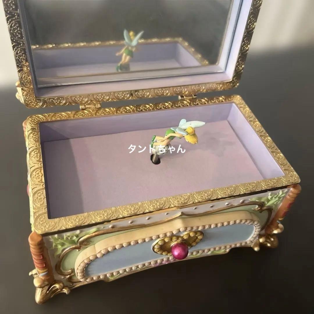 Disney ピーターパン ティンカーベル オルゴール　宝石箱　置物　陶器