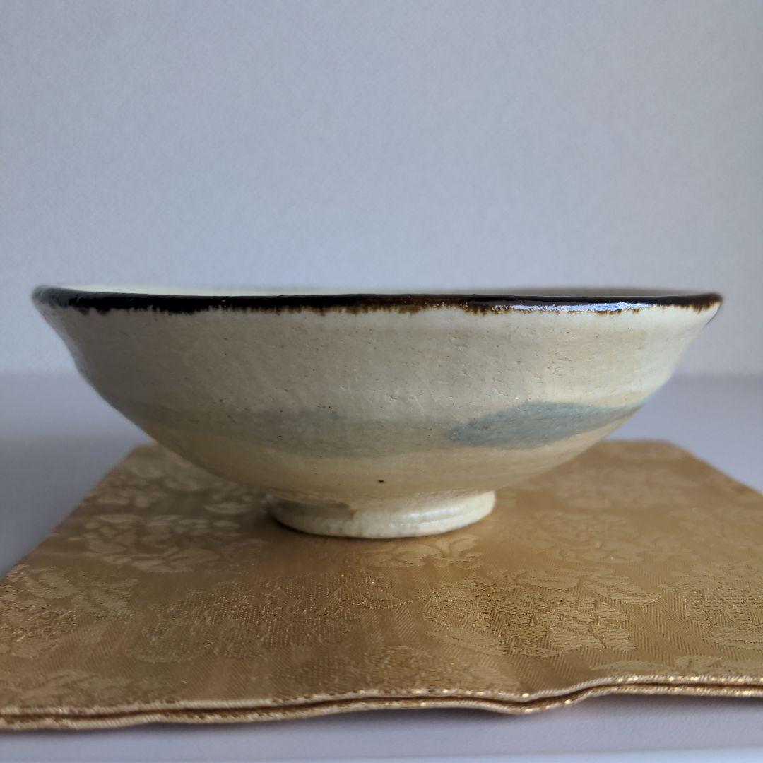 白楽 平茶碗「磯の香」桂窯　伊東桂楽造　共箱あり