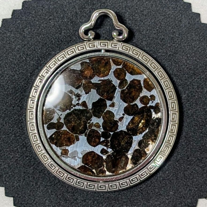 石鉄隕石（セリコ パラサイト）ペンダント トップ【鑑別書付】