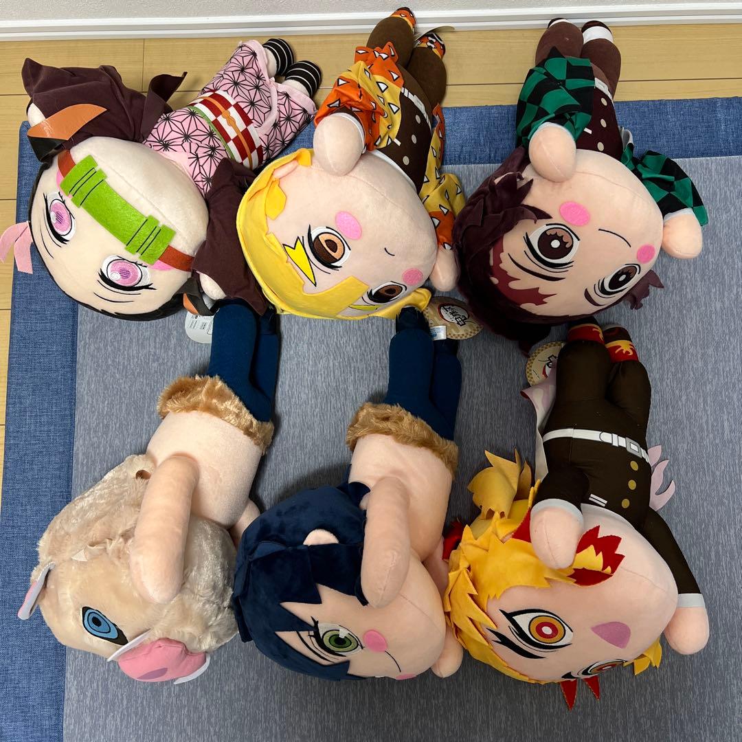 鬼滅の刃 寝そべりぬいぐるみ　大　6個まとめ売り