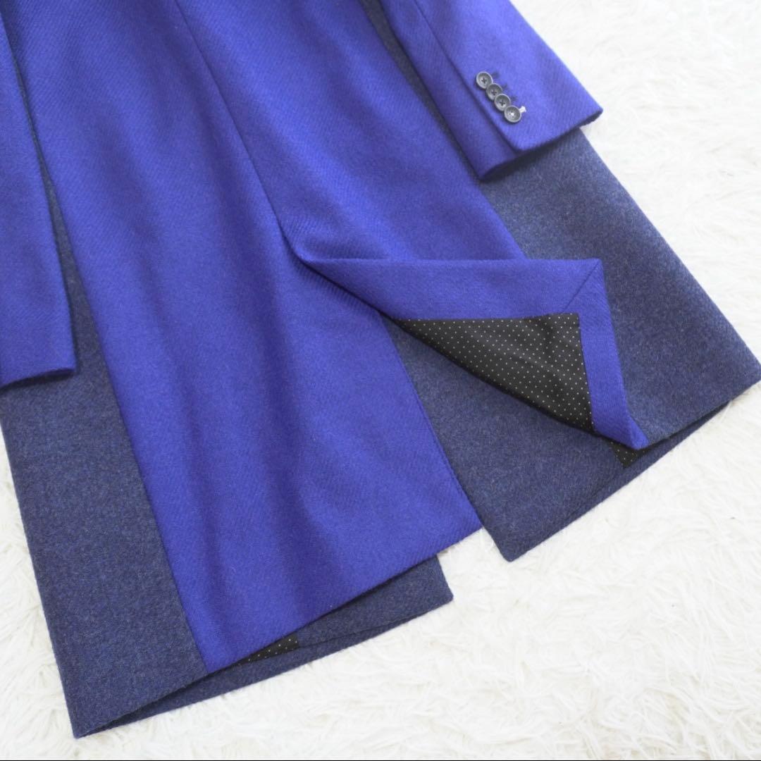 美品 ポールスミスブラック×MOON社 チェスターコート ウール ライトメルトン