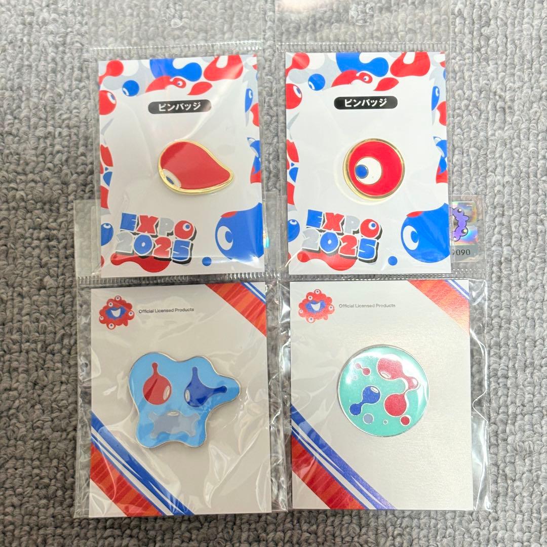 【新品未開封】コミャク　ピンバッジ　4個セット　大阪関西万博　希少品