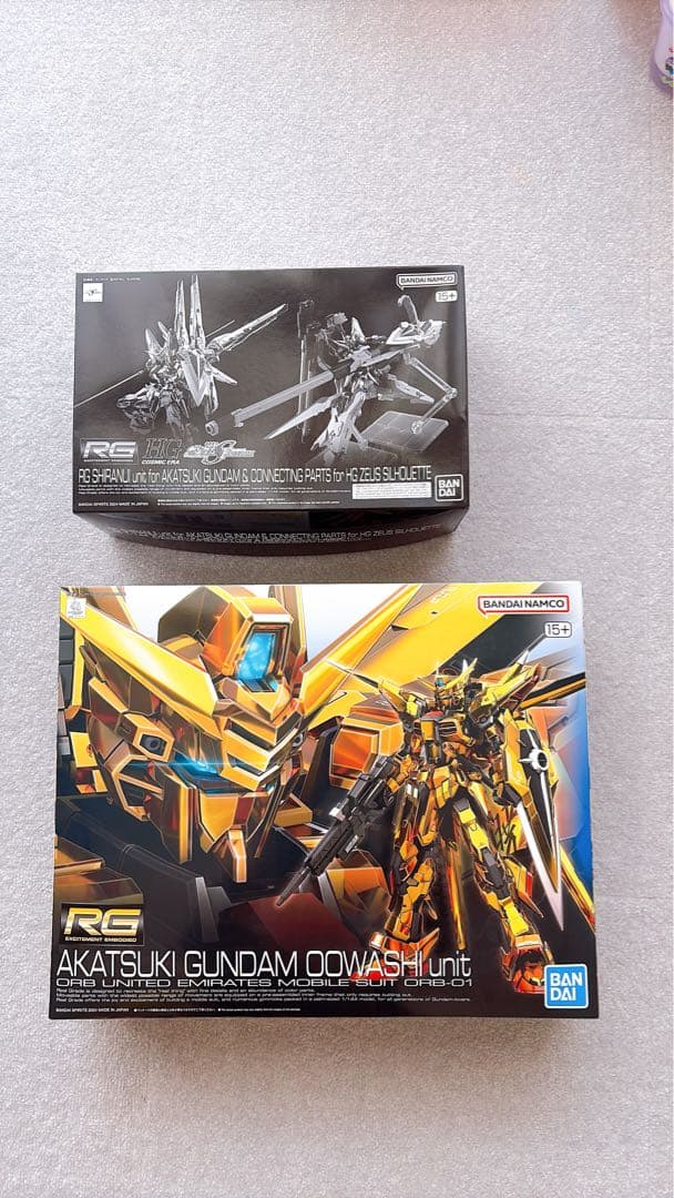 【新品】【デカール付】RG アカツキガンダム + シラヌイ ゼウスパーツ