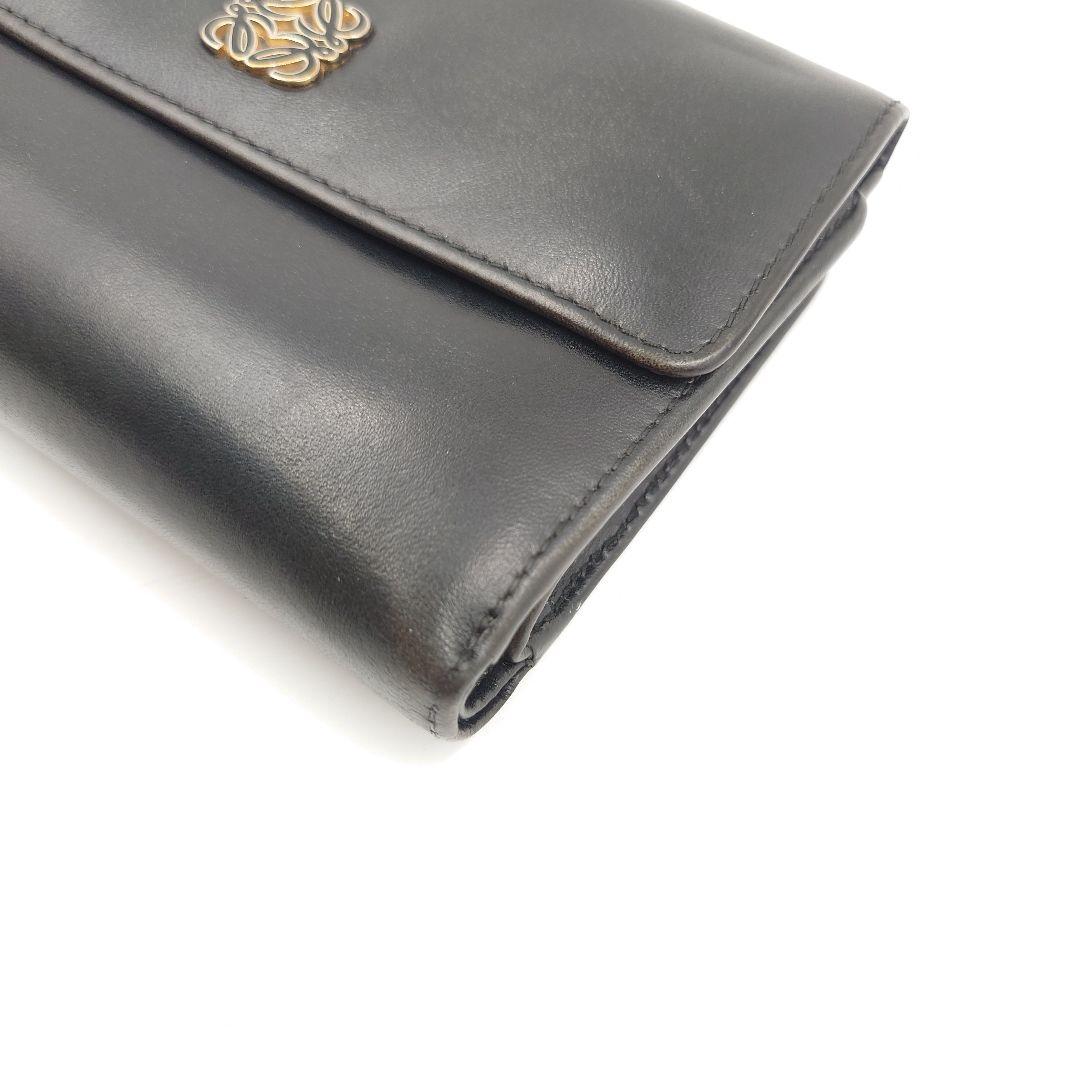 LOEWE 三つ折り財布 レディース ヴィンテージ 黒 アナグラムロゴ ロエベ