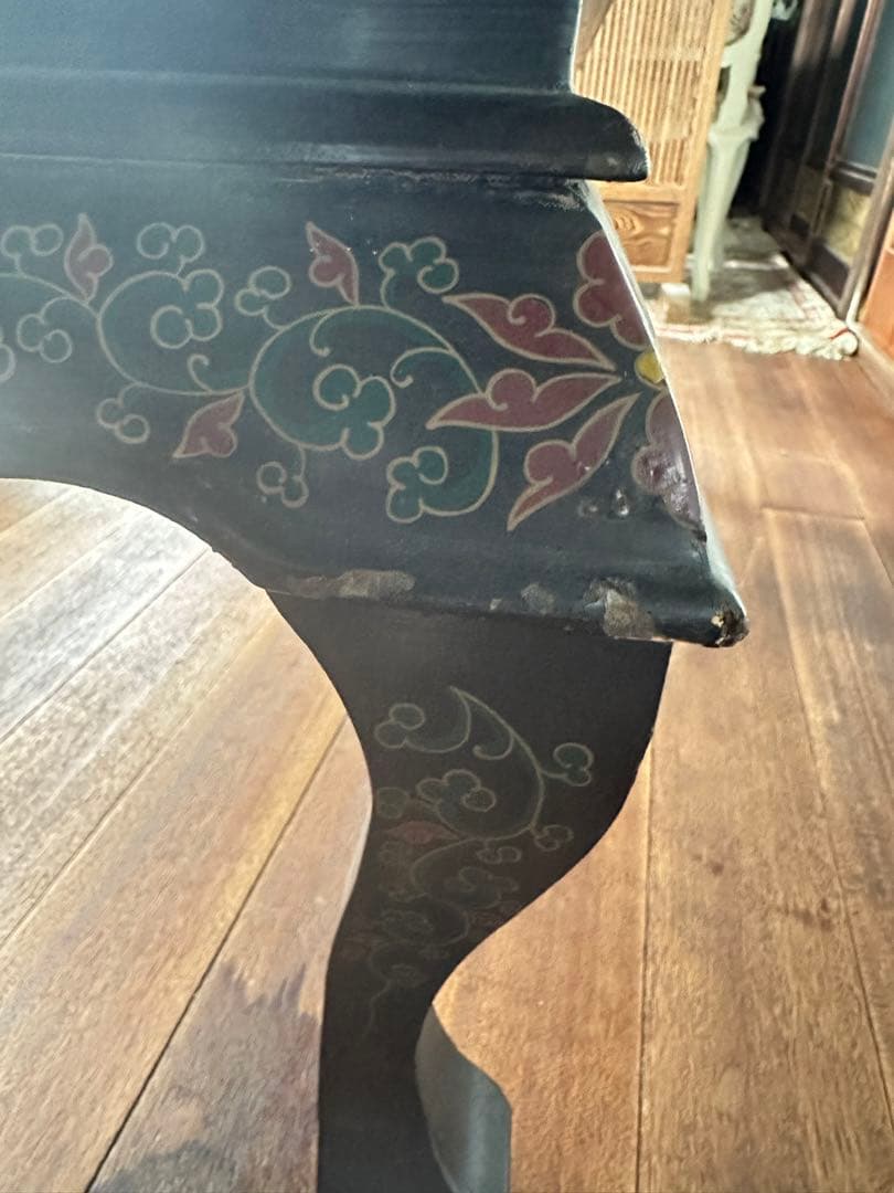 螺鈿漆器 玉石彫 テーブル　古民居出品 インテリア