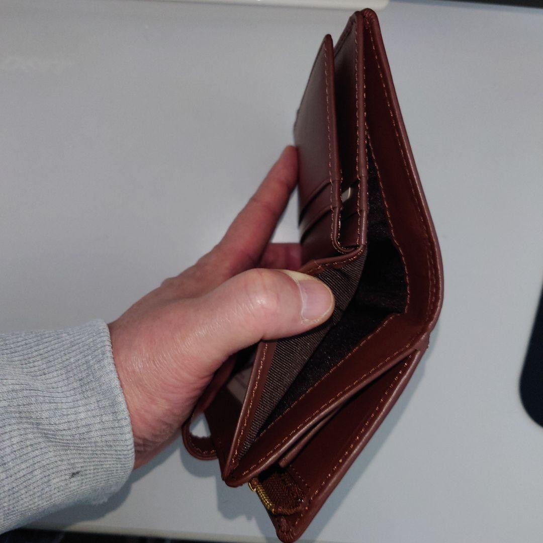 ラルフローレン 二つ折り財布 緑と黒のチェック柄