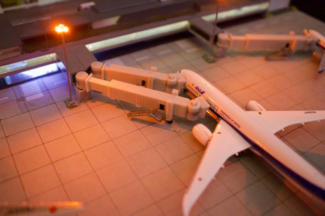 1/500 空港ジオラマ 最大5機駐機可能 フル電飾 フルスクラッチ 引取歓迎