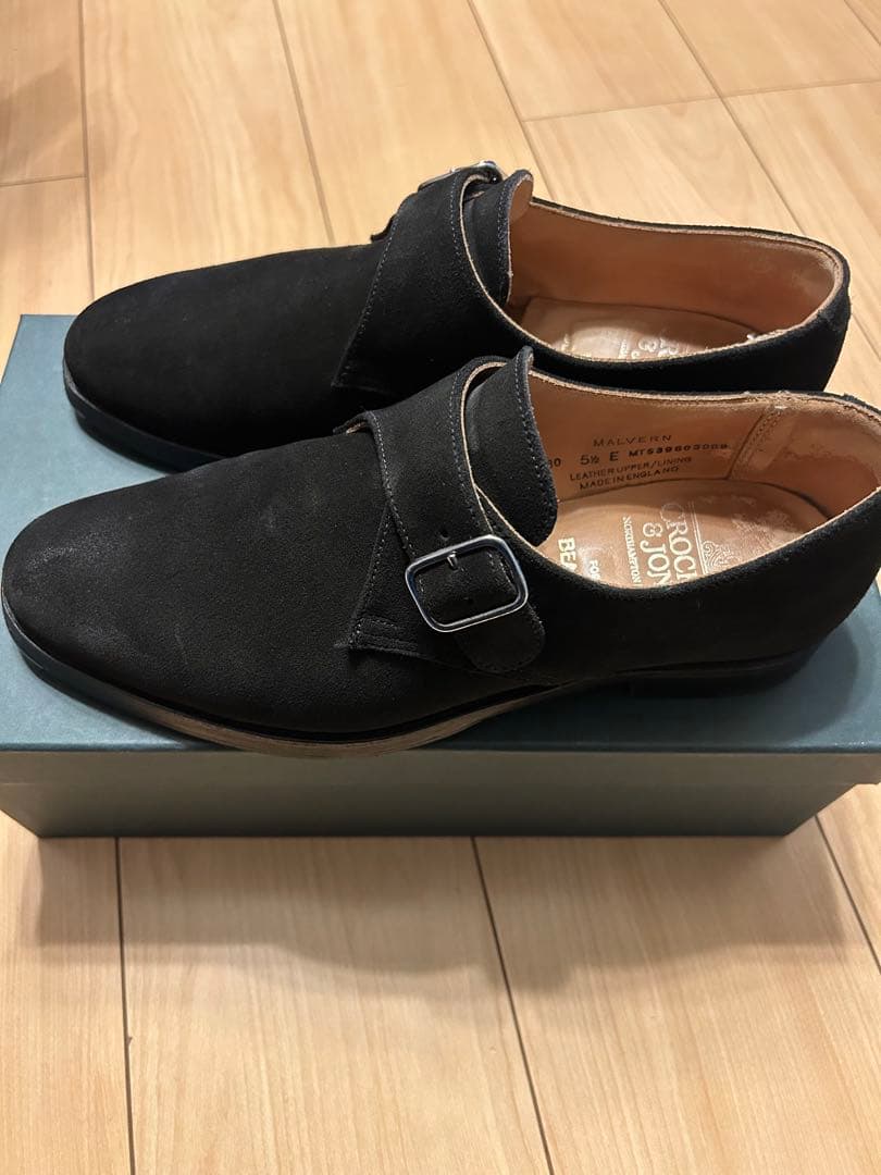 CROCKETT&JONES ビームスF 別注　スエード　シングルモンクシューズ