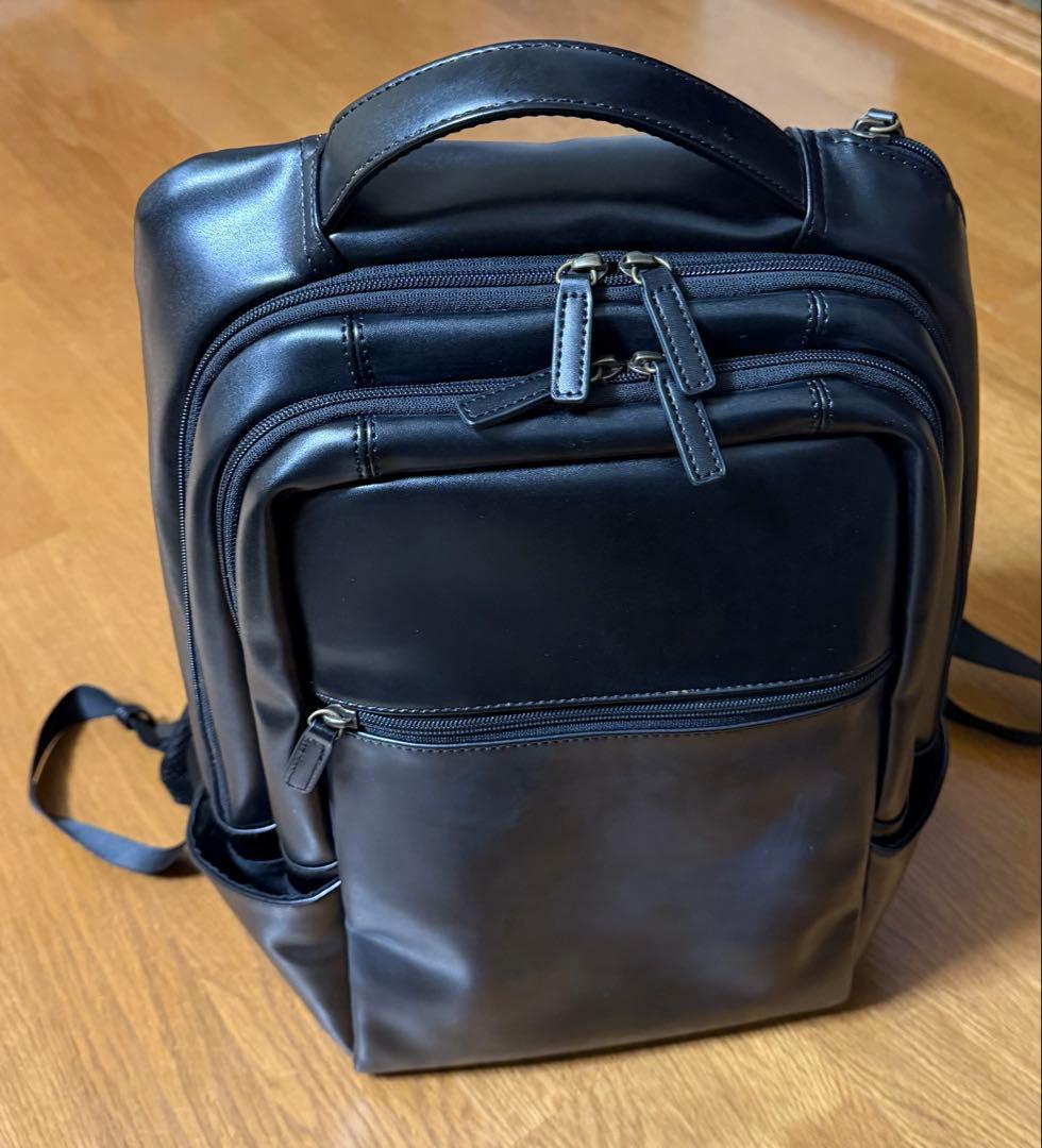 ブラック ビジネスバッグ 合成皮革