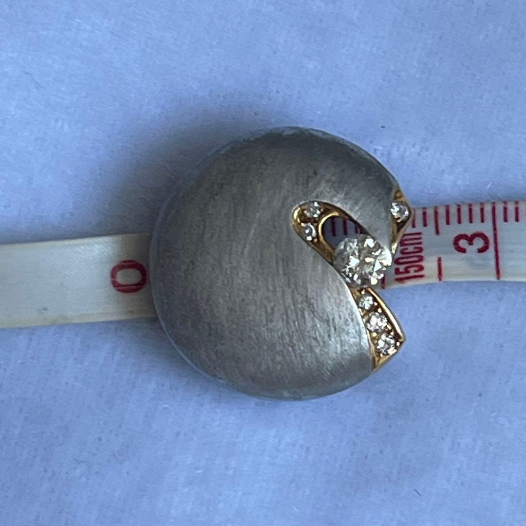 pt900/k18 ダイヤモンド　ブローチ 兼トップ