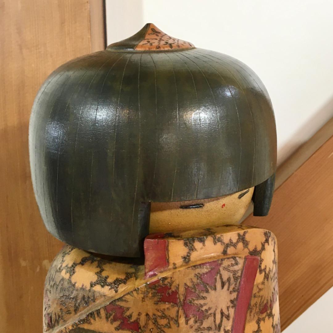 ○小林伊之介 創作こけし 内閣総理大臣賞 受賞作家 こけし 木 高さ約40cm