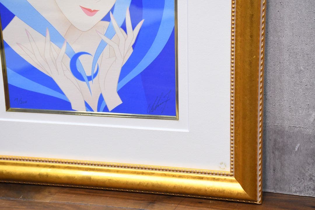 ECK24 真作 鶴田一郎 知の月 エディション17/200 ジークレー 額装