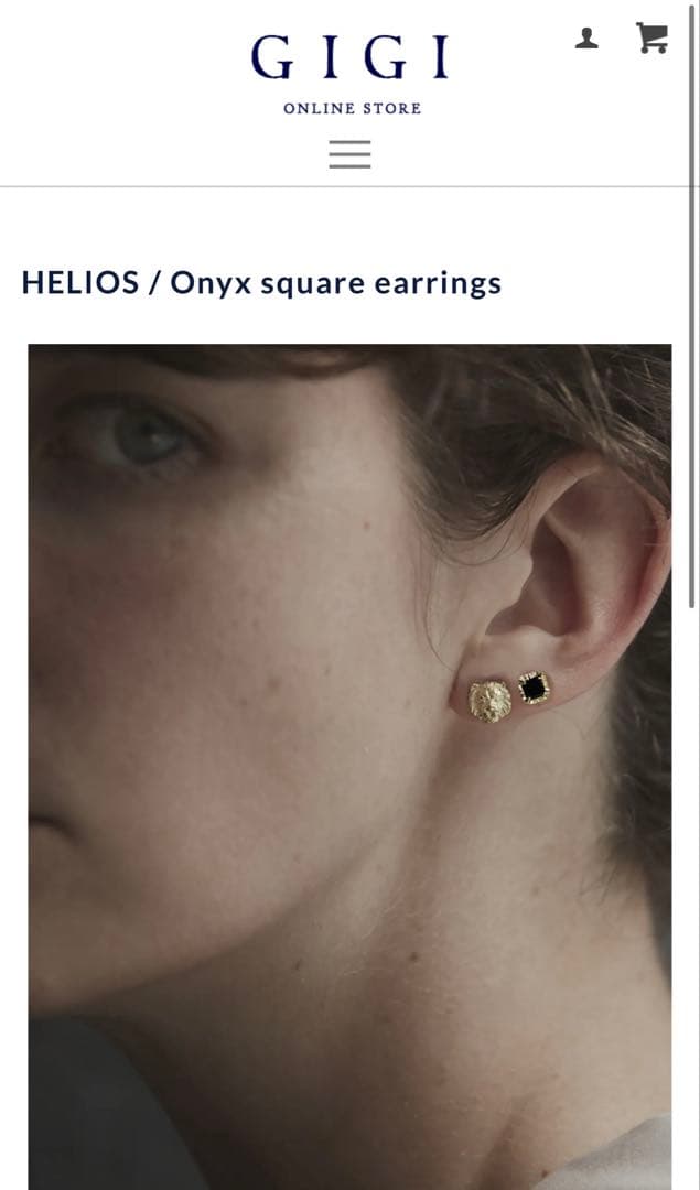 【専用】GIGI HELIOS Onyx square earrings ピアス
