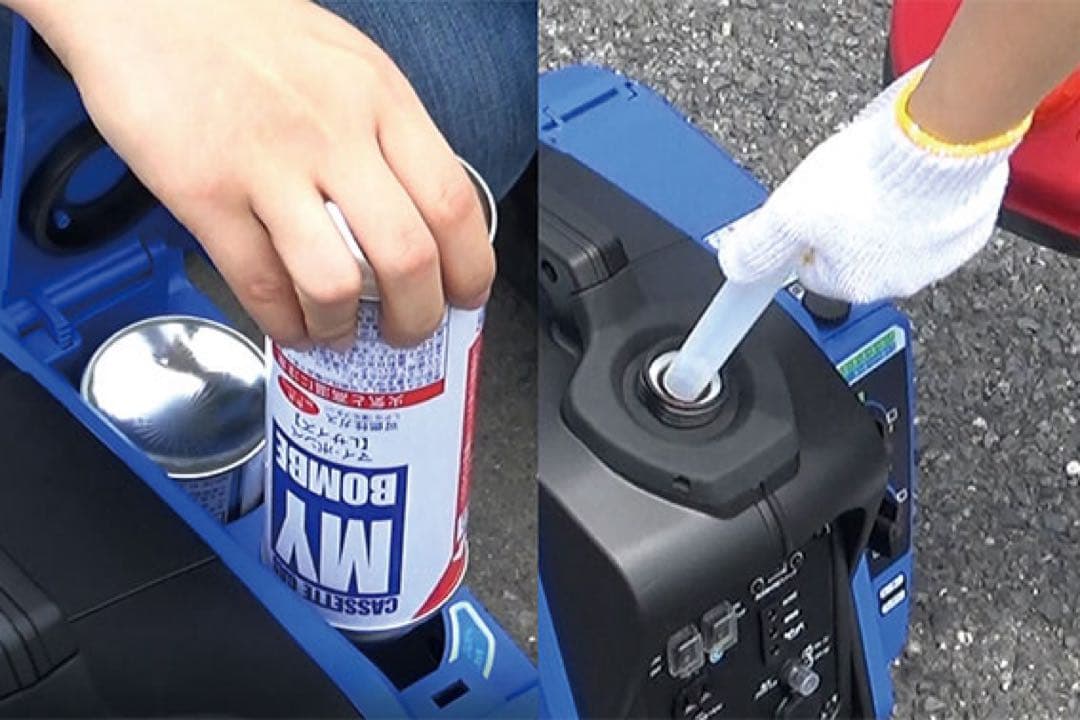 メルタニ ニチネン発電機 カセットガスとガソリンの2way