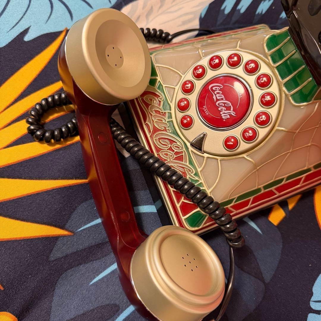 コカコーラ 電話機 ステンドグラス調 コーラ アメリカ アンティーク ビンテージ
