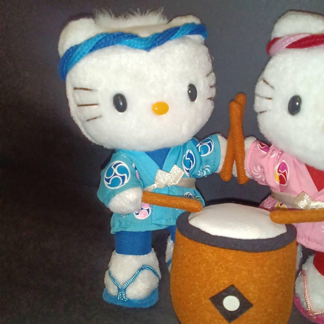 ハローキティ&ディアダニエル　ペア　お祭りシリーズ 太鼓 ぬいぐるみ