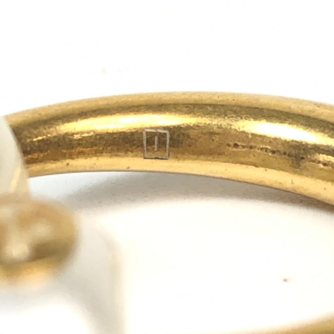 10F481 GUCCI グッチ リング 指輪 GG パール Mサイズ