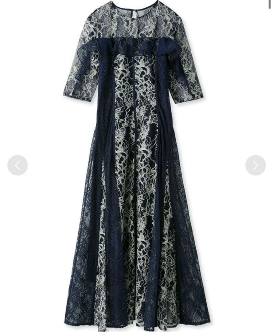 FRAY I.D ネイビーレースドレス